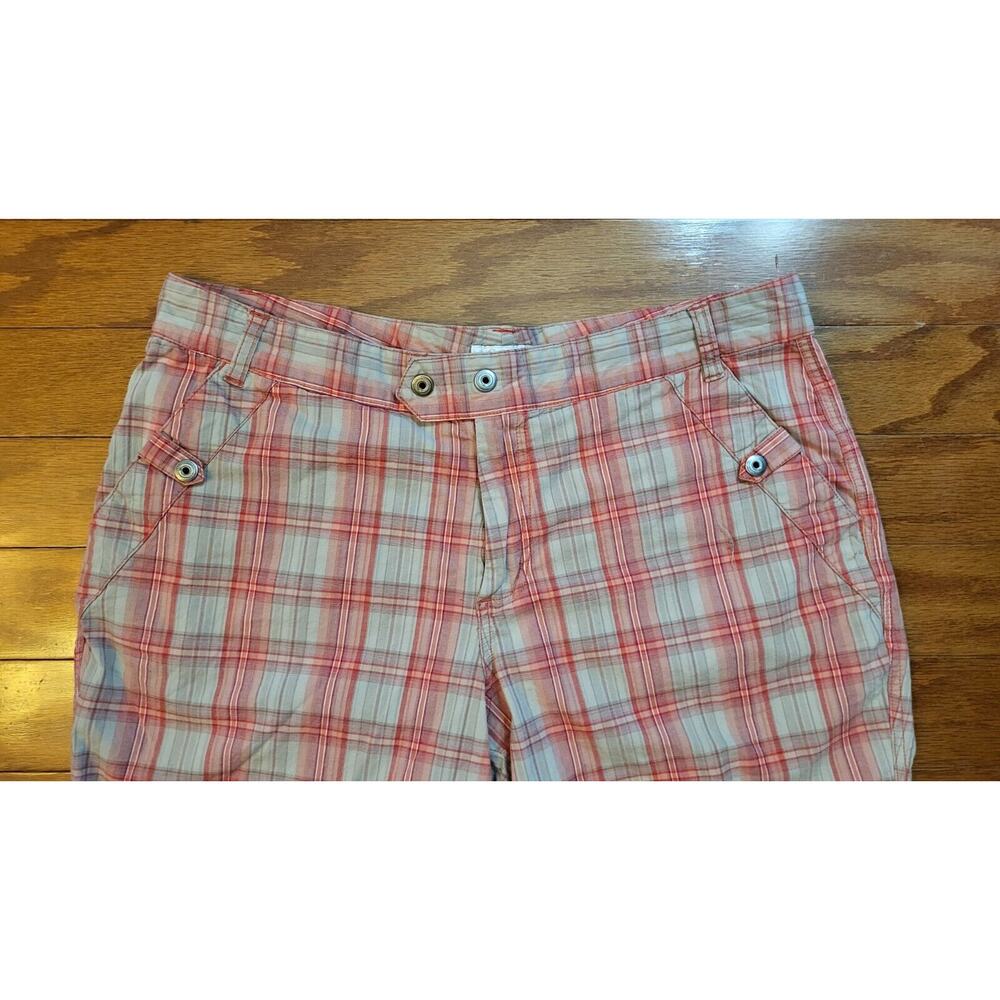 Columbia Women Size 16 Plaid Bermuda Shorts Cotton Lightweight - Picture 6 of 13